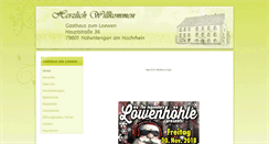Desktop Screenshot of gasthaus-loewen.de
